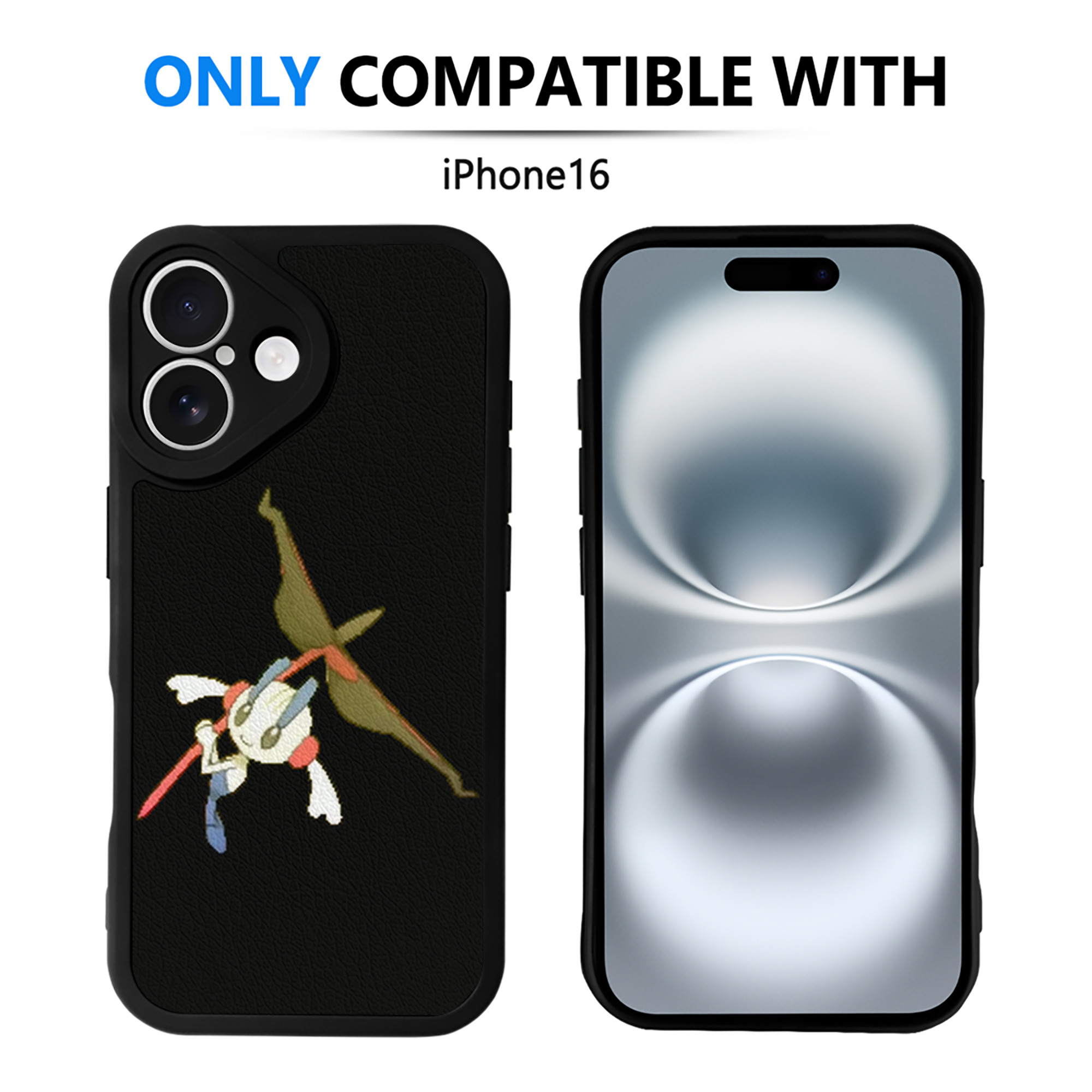 （画像用） ポケットモンスター Pokémon 【iPhone 16シリーズ対応】シリコンスマホケース（レザー調） 材質：シリコン
